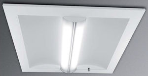 contemporary ceiling light / square / plastic / fluorescent
