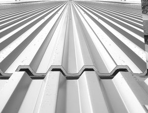sheet steel roofing / ribbed