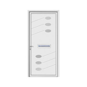 entry door / swing / aluminum / stainless steel