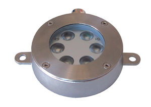 surface-mounted light fixture / LED / round / stainless steel