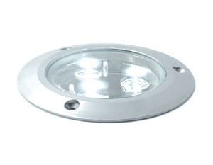 recessed floor light fixture / LED / round / outdoor