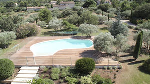 protective barrier / fixed / glass / pool