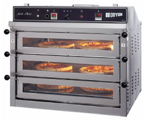 gas oven / professional / pizza / 3-chamber