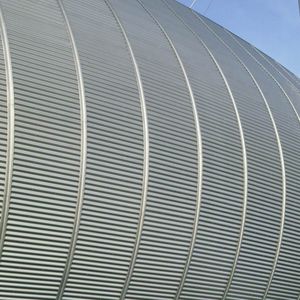 corrugated sheet metal / steel / for facade cladding / roof