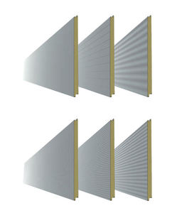 facade sandwich panel / metal facing / polyurethane (PUR) core