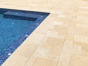 stone swimming pool coping