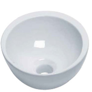 countertop hand basin / round / ceramic