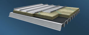 metal roof system / metal profile / insulating panel / commercial