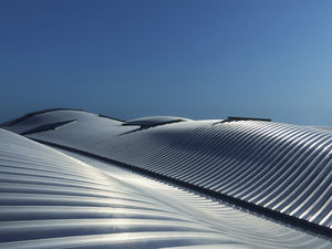 aluminum roofing / pre-lacquered / standing seam