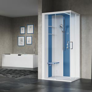 multi-function shower cubicle / steam / hydromassage / glass