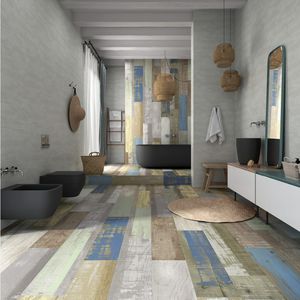 indoor tile / floor / porcelain stoneware / rectangular