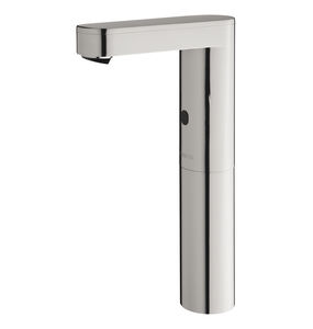 bathroom sink single tap / deck-mounted / metal / electronic