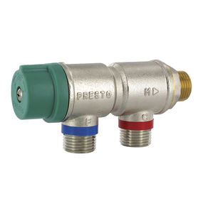 shower mixer tap / wall-mounted / chromed metal / thermostatic