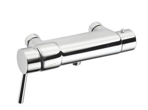 shower mixer tap / wall-mounted / chrome / thermostatic