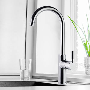 chrome-plated brass mixer tap / kitchen / 1-hole