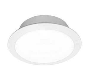 recessed emergency light / round / fluorescent / polycarbonate