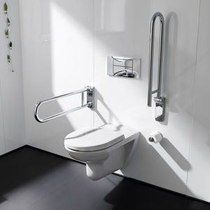 metal grab bar / U-shaped / wall-mounted / bathroom