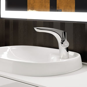 washbasin mixer tap / countertop / chromed metal / bathroom