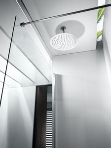ceiling-mounted shower head / round / fixed