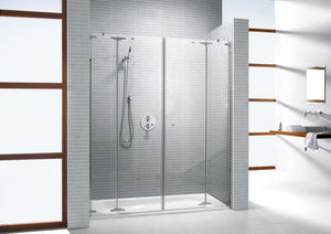 swing shower screen / for alcove / glass
