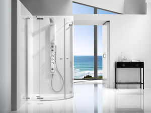 swing shower screen / angle / glass