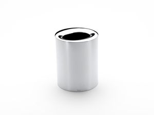 public trash can / kitchen / stainless steel / with built-in ashtray