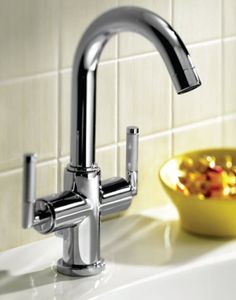 washbasin double-handle mixer tap / chrome / for bathrooms / 1-hole