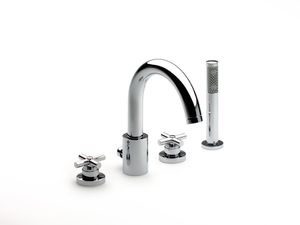 bathtub mixer tap / chrome / for bathrooms / 4-hole