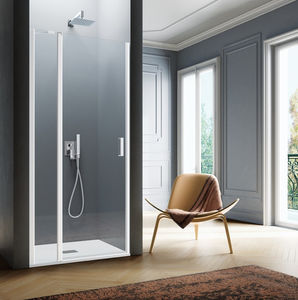swing shower screen / for alcoves / glass