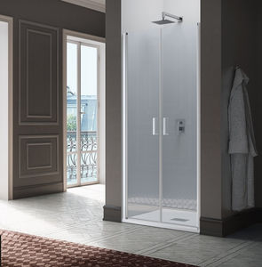 swing shower screen / for alcoves / glass