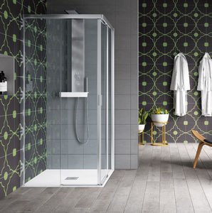 sliding shower screen / corner / glass