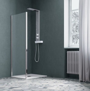 fixed shower screen / corner / glass