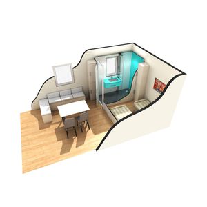 fixed partition / laminate / sanitary / custom