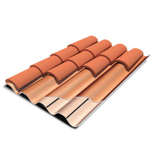 fiber cement roofing sheet / colored / corrugated