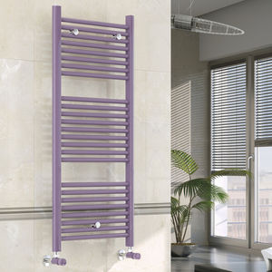 hot water towel radiator / electric / steel / chrome