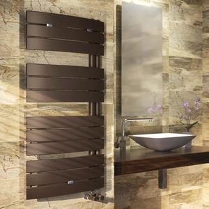 hot water towel radiator / electric / steel / chrome