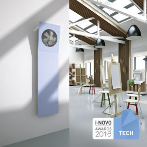 electric radiator / hot water / vertical / metal