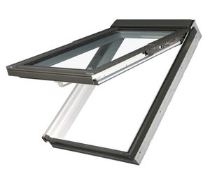 projection roof window / pivoting / PVC / double-glazed