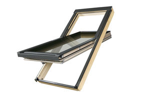 pivoting roof window / wooden / triple-glazed / quadruple-glazed