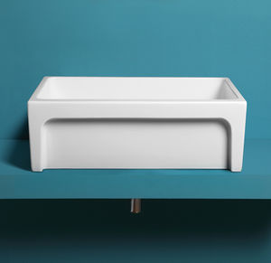 single-bowl kitchen sink / ceramic
