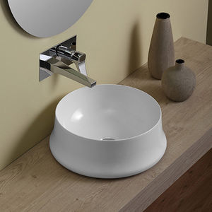 countertop washbasin / round / ceramic / contemporary