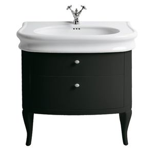 free-standing washbasin cabinet / wooden / traditional / with drawers
