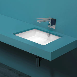 undercounter washbasin / rectangular / ceramic / contemporary