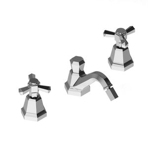 double-handle bidet mixer tap / free-standing / chromed metal / bronze