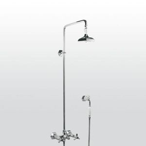 wall-mounted shower set / contemporary / with adjustable shower head / with hand shower