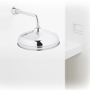 wall-mounted shower head / round / rain
