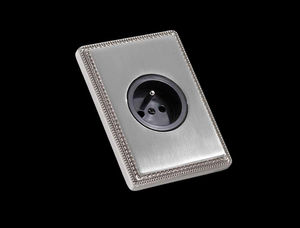 power socket / wall-mounted / brass