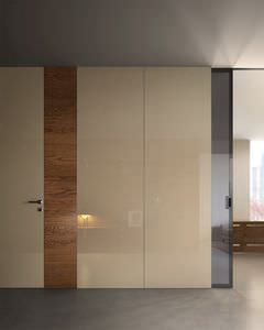 indoor door / sliding / glass