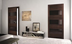 indoor door / swing / oak / armored
