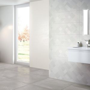 bathroom tile / wall / porcelain stoneware / patterned